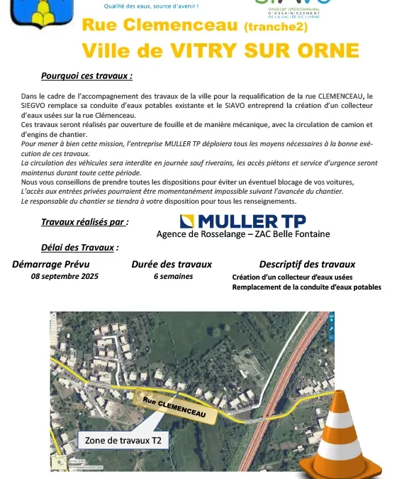 Information travaux à Vitry-sur-Orne